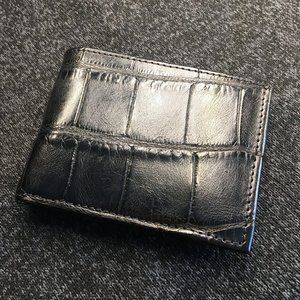 Tecovas Alligator Leather Billfold Wallet - Midnight (Black)